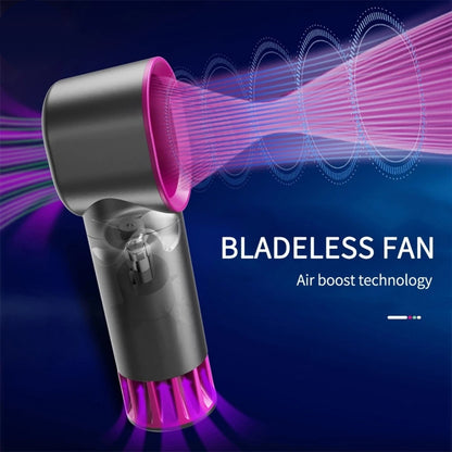 Portable USB Rechargeable Fan Handheld Mini Fan Small Air Cooler Handheld Bladeless Fan Home Dorm Office Fan