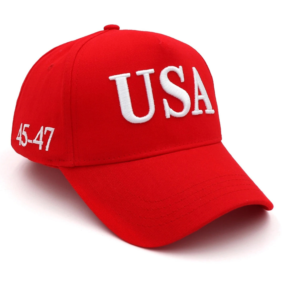 New 45-47 Donald Trump 2024 Red Baseball Caps Large Size USA Snapback President Hat Embroidery Wholesale Drop Shipping Hats