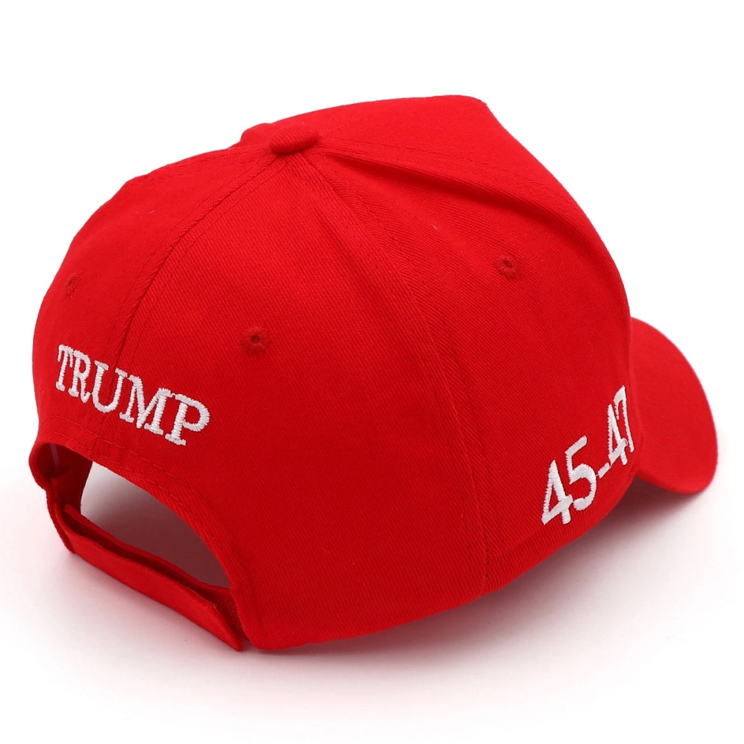 New 45-47 Donald Trump 2024 Red Baseball Caps Large Size USA Snapback President Hat Embroidery Wholesale Drop Shipping Hats