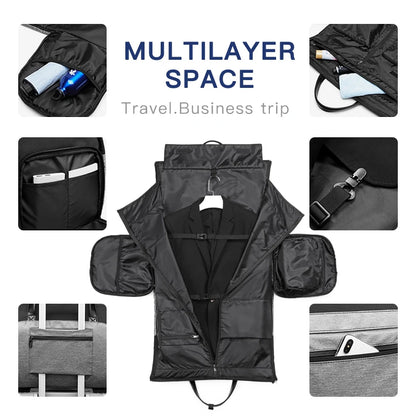 Multifunction Men Suit Storage Travel Bag Large Capacity Luggage Handbag Male Waterproof Travel Duffel Bag Shoes Pocket