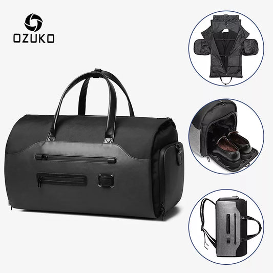 Multifunction Men Suit Storage Travel Bag Large Capacity Luggage Handbag Male Waterproof Travel Duffel Bag Shoes Pocket