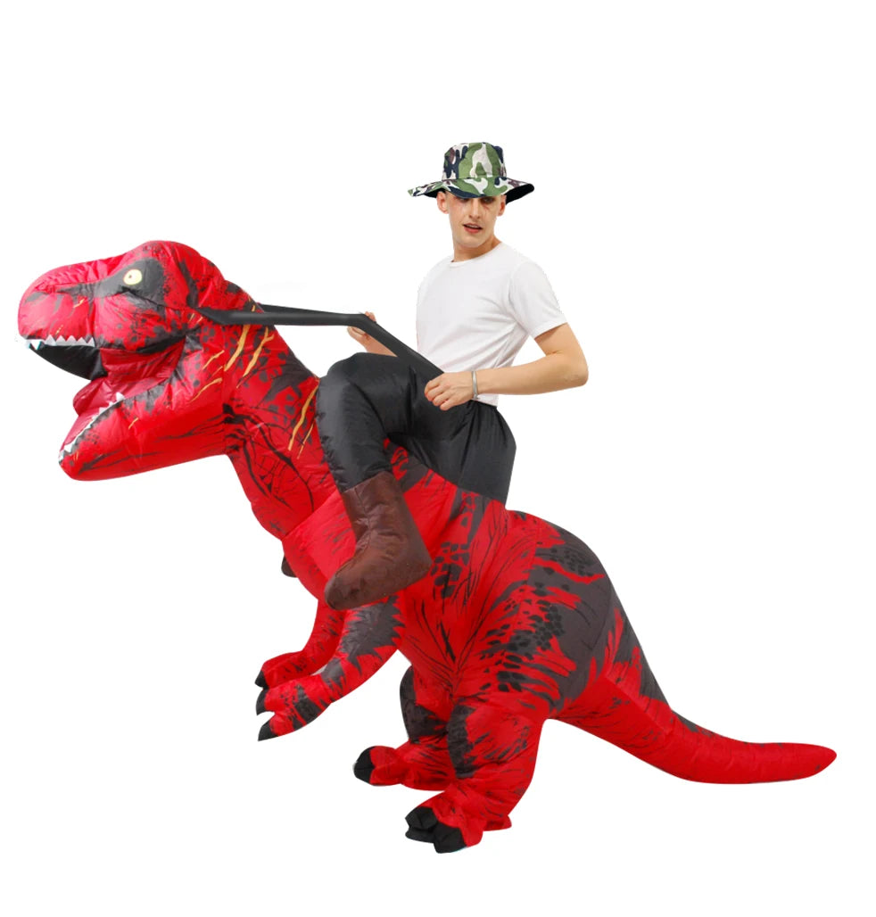 Purim Anime Fancy Mascot Dinosaur Inflatable Costume Christmas Halloween Cosplay Costumes Dress T-rex Suit for Adult Man Woman