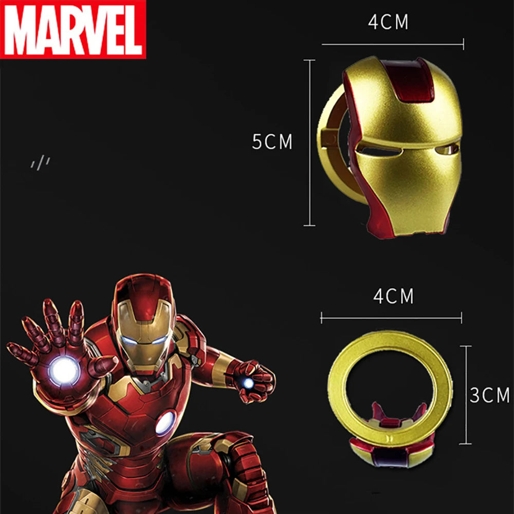 Anime Captain America Iron Man Car Engine Ignition Start Switch Button Protective Cover Sticker Marvel Car Trim Accessories Toy