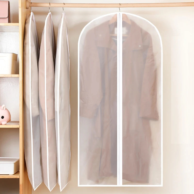 Dustproof Clothing Covers Waterproof Clothes Dust Cover Coat Suit Dress Protector Hanging Garment Bags Closet Organizer