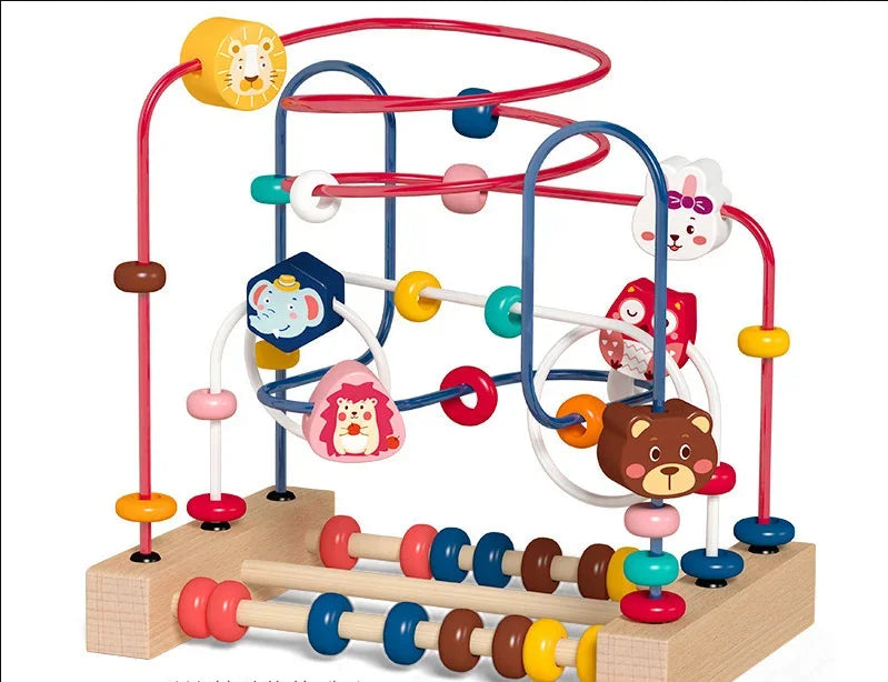 Montessori Wooden Rattles For Baby Crib Toys