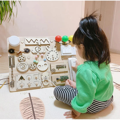 Baby Activity Busy Board Accessories Busy Edge Montessori Sensory Toys Socket Electrical Busy Board DIY Toys Parts For Children