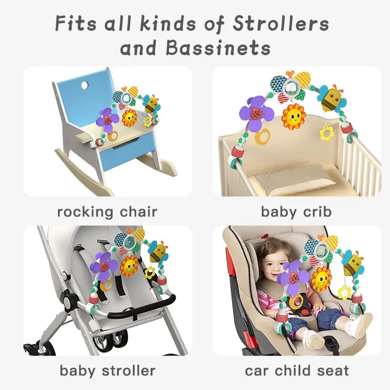 Baby Stroller Toy For Bed Mobile Infant Crib Rattles Newborn Baby Bed Hanging Rattle Baby Car Accessories Baby Toys 0 12 Months