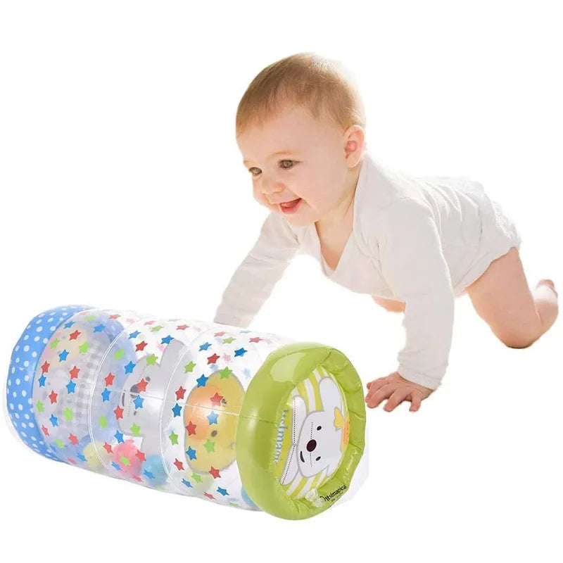 Inflatable Baby Crawling Roller Toy with Rattle and Ball PVC Early Educational Toy Early Development Fitness Toys For Children