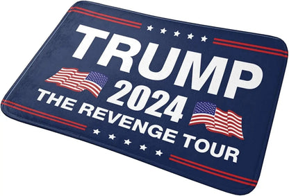 Trump 2024 The Revenge Tour Floor Mat Funny Welcome Entrance Door Mat Indoor Anti-Slip Carpet Kitchen Hallway Balcony Rugs Decor