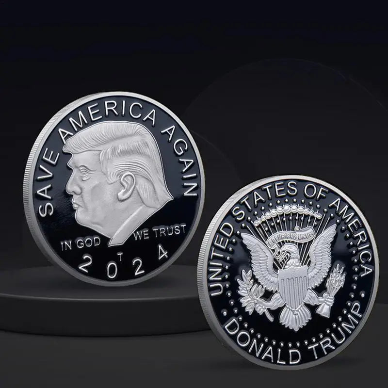 Buy 1 Get 2 - 2024 President Donald Trump Coin Gold Silver Plated Freedom Eagle Souvenir Coin Donald J Trump Of USA Great Again Souvenir Coins