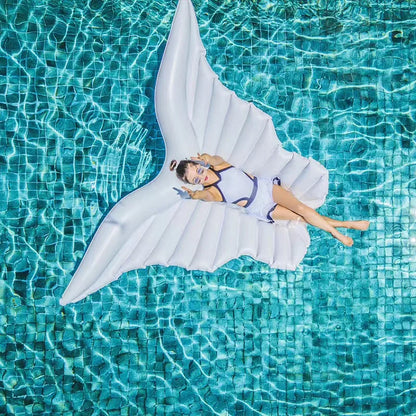 Ins Angel Wings Floating Row Floating Bed Mount Water Supplies Pool Floaties  Pool Floats  Inflatable Toys  Big Sea Mattress