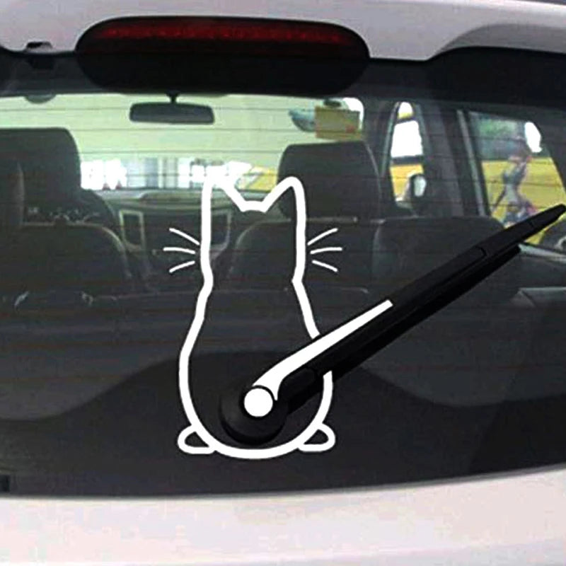 2024 New Car Interior Stickers Art Design Fun Cat Car Stickers Window Rear Glass Car Decoration Car Styling Stickers And Decals