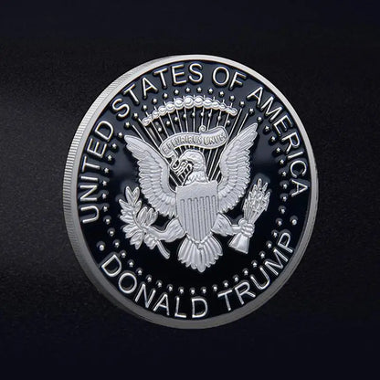 Buy 1 Get 2 - 2024 President Donald Trump Coin Gold Silver Plated Freedom Eagle Souvenir Coin Donald J Trump Of USA Great Again Souvenir Coins