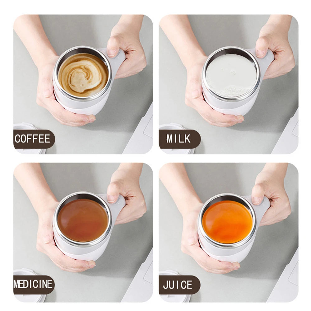 Automatic Stirring Magnetic Mug Creative Stainless Steel Electric Smart Mixer Coffee Milk Mixing Cup Water Bottle Mark Cup