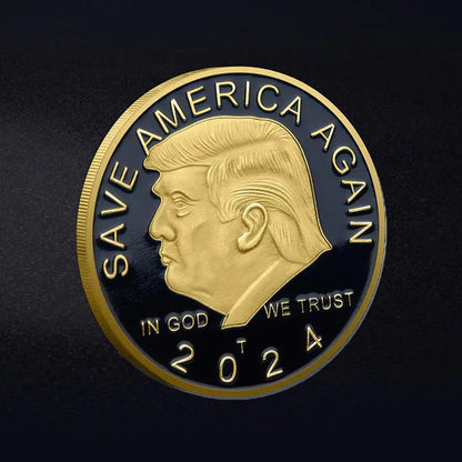 Buy 1 Get 2 - 2024 President Donald Trump Coin Gold Silver Plated Freedom Eagle Souvenir Coin Donald J Trump Of USA Great Again Souvenir Coins