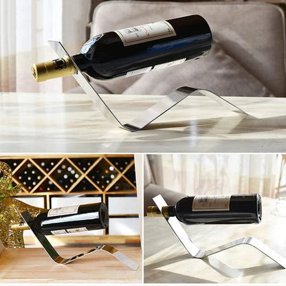 Creative Bottles Rack Holder Stainless Steel Wines Stand Bar Party Wine Rack Household Red Wine Holder Ornaments