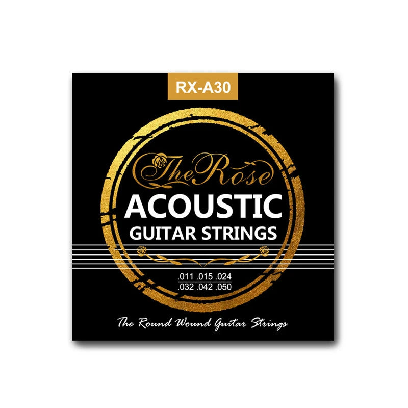 RX-A30 011-050 Acoustic Guitar Strings Antirust Coating Hexagonal Core 75/25 Brass Alloy Winding Accessories