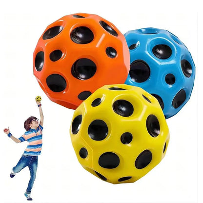 Anti-fall Porous Soft Space Balls Bouncy Ball Kids Indoor Toy Popping Sensory Fidget Toys For Adult Kids Stress Relief Hole Ball