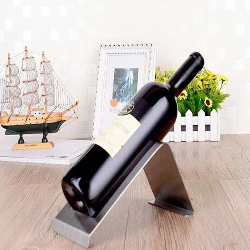 Creative Bottles Rack Holder Stainless Steel Wines Stand Bar Party Wine Rack Household Red Wine Holder Ornaments