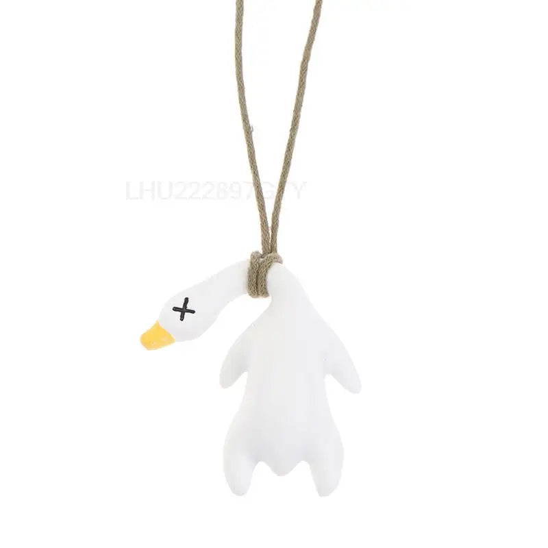 Swing Goose Car Pendant Funny Swing Duck Car Hanging Ornament Car Rear View Fragrance Decoration Accessories