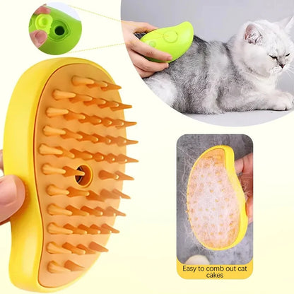 Cat Steam Brush  3 in 1 Pet Hair Removal Grooming Brush Cat Accessorie