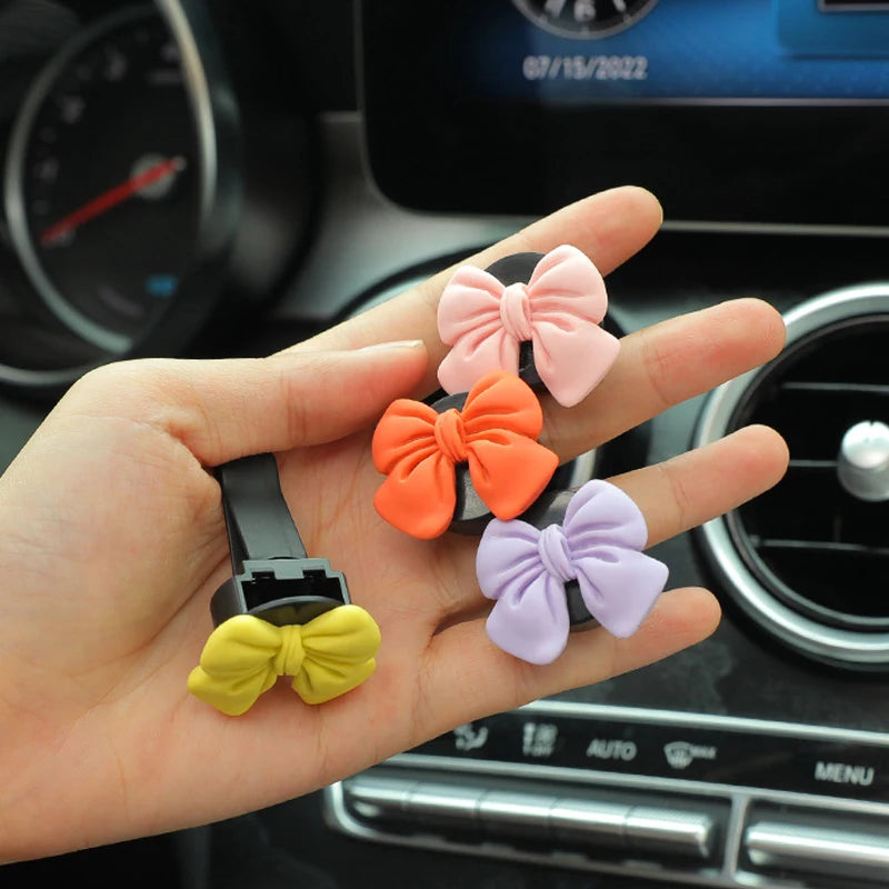 Car Air Freshener Bow-knot Car Perfume Car-styling Natural Smell Air Conditioner Outlet Clip Fragrance Auto Accessories