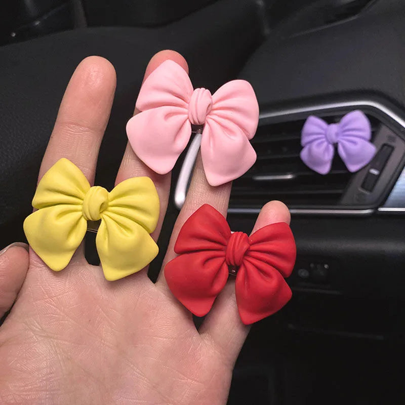 Car Air Freshener Bow-knot Car Perfume Car-styling Natural Smell Air Conditioner Outlet Clip Fragrance Auto Accessories