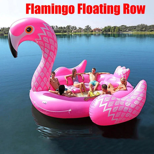 Giant Inflatable Unicorn Swimming Pool Float, Huge Flamingo Pool Accessories, Island Party Floating Beach Toy, Outdoor Toy, 6-8