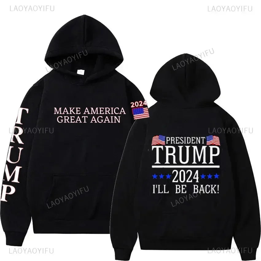 Make America Great again Trump Printed Hoodies 2024 Trump Election Man Streetwear Keep A Merica Great Trump 2024 Sweatshirts