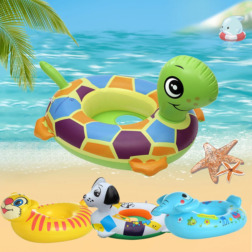 Baby Pool Float Dinosaur Swim Ring Inflatable Flamingo Swimming Circle Inflatable Games for Kids Pool Toys Unicorn Mermaid