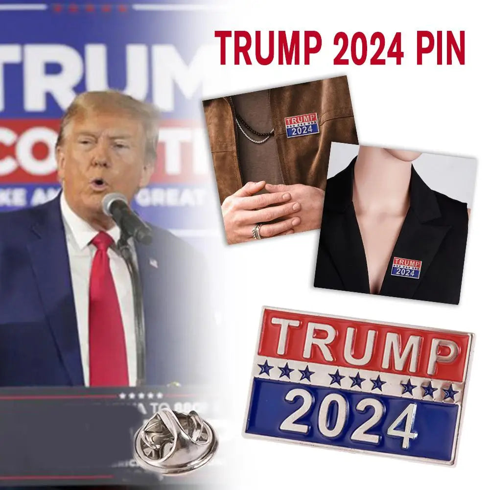 Trump Presidential Election 2024 Pin Fashionable Creative Campaign Campaign President Lapel Pin Souvenir President Alloy Me G7M8