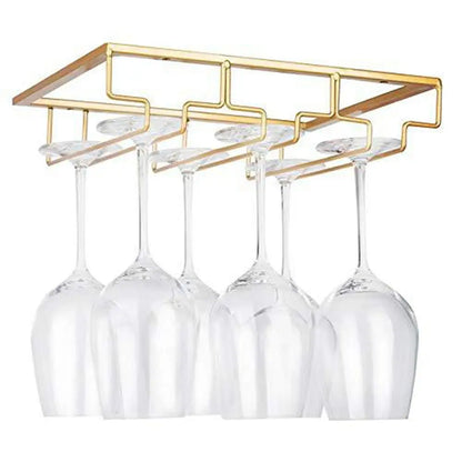 Hanging Wine Glasses Holder Multifunctional Goblet Rack Organizer With 3 Slots For Restaurants Bars Kitchens