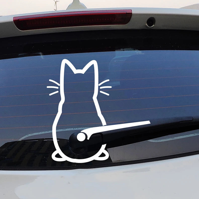 2024 New Car Interior Stickers Art Design Fun Cat Car Stickers Window Rear Glass Car Decoration Car Styling Stickers And Decals