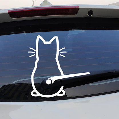 2024 New Car Interior Stickers Art Design Fun Cat Car Stickers Window Rear Glass Car Decoration Car Styling Stickers And Decals