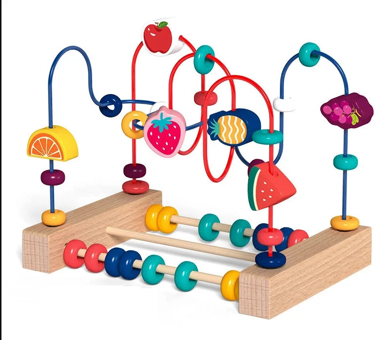 Montessori Wooden Rattles For Baby Crib Toys