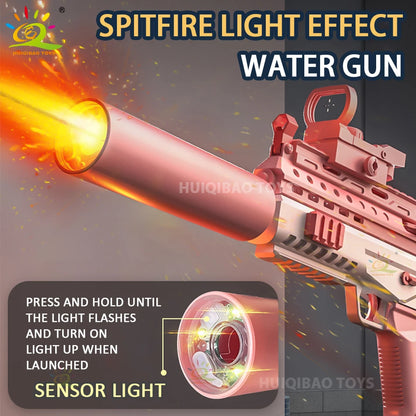 M416 QBZ95 Vector Summer Automatic Electric Fantasy Fire Light Water Gun Children Beach Outdoor Fight Toys for Boys Kids Gifts