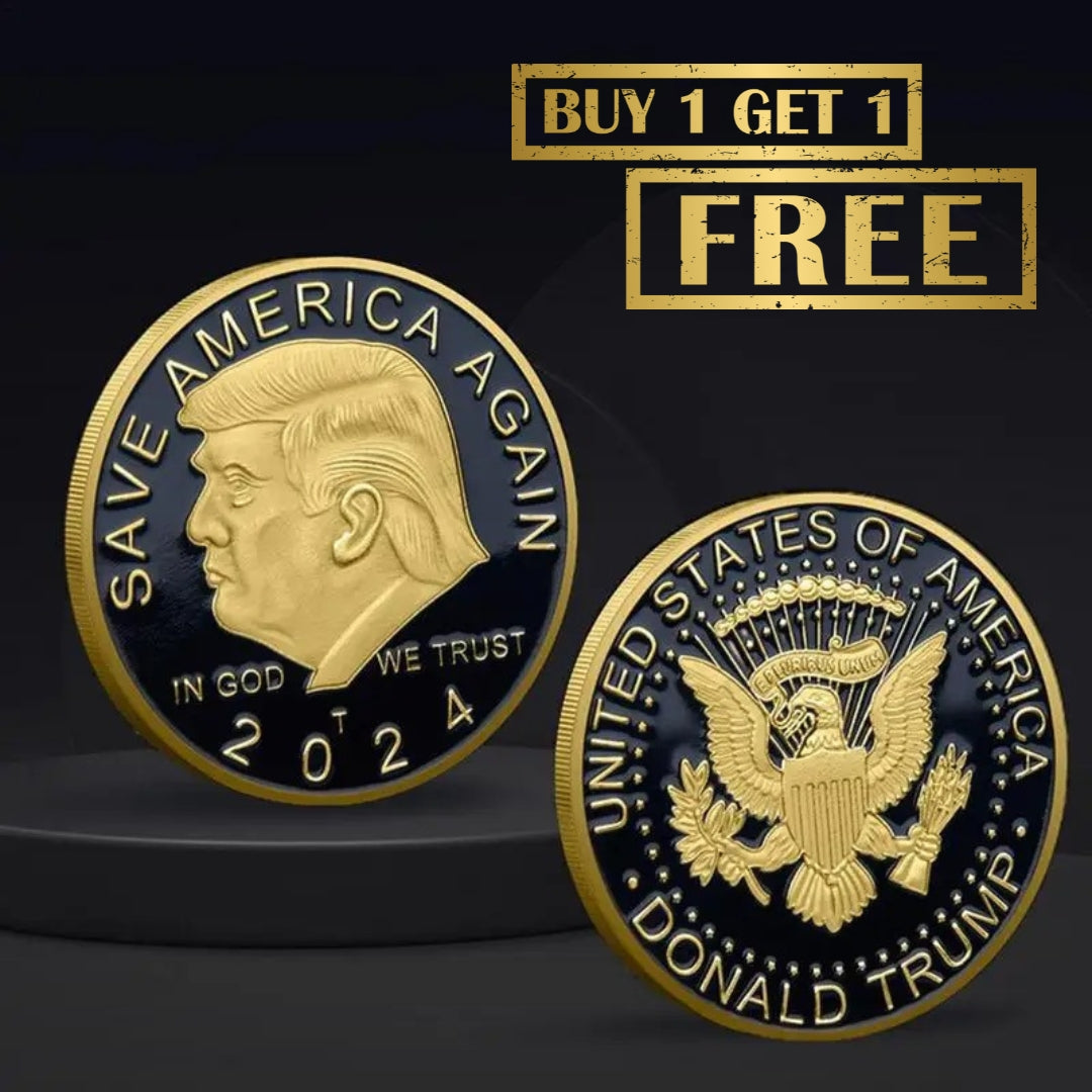 Buy 1 Get 2 - 2024 President Donald Trump Coin Gold Silver Plated Freedom Eagle Souvenir Coin Donald J Trump Of USA Great Again Souvenir Coins